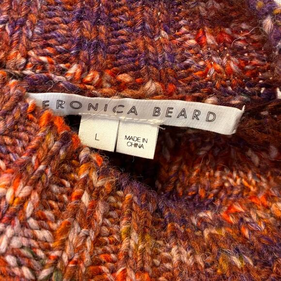 NEW Veronica Beard Burgundy Malie Marled Wool Sweater Sz Large MSRP $468 - Picture 9 of 14